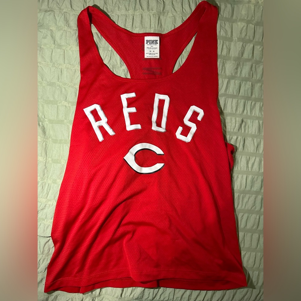 Cincinnati Reds Pink Tank Top Medium Breathable